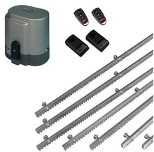 Φόρτωση εικόνας στο εργαλείο προβολής Συλλογής, Σετ μηχανισμού συρόμενης πόρτας RIB K800 με ενσωματωμένο πινακοδέκτη, 2 τηλεχειριστήρια, 7m μεταλλική κρεμαγιέρα και φωτοκύτταρα ενσύρματα