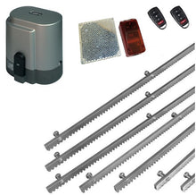 Φόρτωση εικόνας στο εργαλείο προβολής Συλλογής, Σετ μηχανισμού συρόμενης πόρτας RIB K800 με ενσωματωμένο πινακοδέκτη, 2 τηλεχειριστήρια, 7m μεταλλική κρεμαγιέρα και φωτοκύτταρα ασύρματα