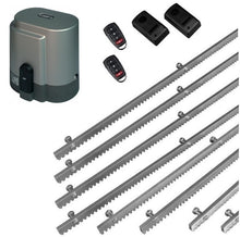 Φόρτωση εικόνας στο εργαλείο προβολής Συλλογής, Σετ μηχανισμού συρόμενης πόρτας RIB K800 με ενσωματωμένο πινακοδέκτη, 2 τηλεχειριστήρια, 8m μεταλλική κρεμαγιέρα και φωτοκύτταρα ενσύρματα