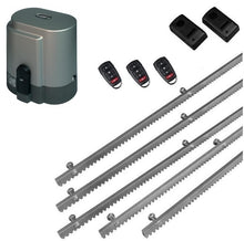 Φόρτωση εικόνας στο εργαλείο προβολής Συλλογής, Σετ μηχανισμού συρόμενης πόρτας RIB K800 με ενσωματωμένο πινακοδέκτη, 3 τηλεχειριστήρια, 5m μεταλλική κρεμαγιέρα και φωτοκύτταρα ενσύρματα