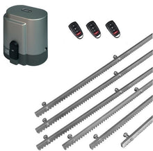 Φόρτωση εικόνας στο εργαλείο προβολής Συλλογής, Σετ μηχανισμού συρόμενης πόρτας RIB K800 με ενσωματωμένο πινακοδέκτη, 3 τηλεχειριστήρια και 6m μεταλλική κρεμαγιέρα