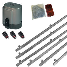 Φόρτωση εικόνας στο εργαλείο προβολής Συλλογής, Σετ μηχανισμού συρόμενης πόρτας RIB K800 με ενσωματωμένο πινακοδέκτη, 3 τηλεχειριστήρια, 6m μεταλλική κρεμαγιέρα και φωτοκύτταρα ασύρματα