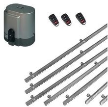 Φόρτωση εικόνας στο εργαλείο προβολής Συλλογής, Σετ μηχανισμού συρόμενης πόρτας RIB K800 με ενσωματωμένο πινακοδέκτη, 3 τηλεχειριστήρια και 7m μεταλλική κρεμαγιέρα