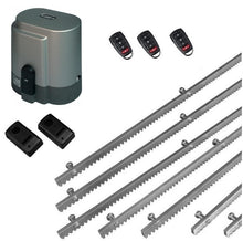 Φόρτωση εικόνας στο εργαλείο προβολής Συλλογής, Σετ μηχανισμού συρόμενης πόρτας RIB K800 με ενσωματωμένο πινακοδέκτη, 4 τηλεχειριστήρια, 7m μεταλλική κρεμαγιέρα και φωτοκύτταρα ενσύρματα