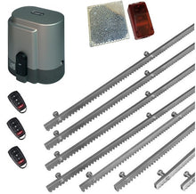 Φόρτωση εικόνας στο εργαλείο προβολής Συλλογής, Σετ μηχανισμού συρόμενης πόρτας RIB K800 με ενσωματωμένο πινακοδέκτη, 3 τηλεχειριστήρια, 8m μεταλλική κρεμαγιέρα και φωτοκύτταρα ασύρματα