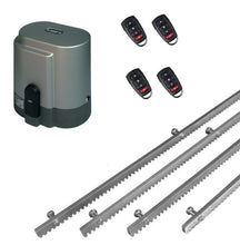 Φόρτωση εικόνας στο εργαλείο προβολής Συλλογής, Σετ μηχανισμού συρόμενης πόρτας RIB K800 με ενσωματωμένο πινακοδέκτη, 4 τηλεχειριστήρια και 4m μεταλλική κρεμαγιέρα