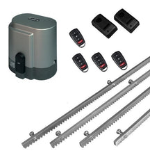 Φόρτωση εικόνας στο εργαλείο προβολής Συλλογής, Σετ μηχανισμού συρόμενης πόρτας RIB K800 με ενσωματωμένο πινακοδέκτη, 4 τηλεχειριστήρια, 4m μεταλλική κρεμαγιέρα και φωτοκύτταρα ενσύρματα