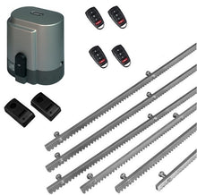 Φόρτωση εικόνας στο εργαλείο προβολής Συλλογής, Σετ μηχανισμού συρόμενης πόρτας RIB K800 με ενσωματωμένο πινακοδέκτη, 4 τηλεχειριστήρια, 6m μεταλλική κρεμαγιέρα και φωτοκύτταρα ενσύρματα