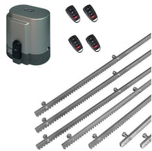 Φόρτωση εικόνας στο εργαλείο προβολής Συλλογής, Σετ μηχανισμού συρόμενης πόρτας RIB K800 με ενσωματωμένο πινακοδέκτη, 4 τηλεχειριστήρια και 7m μεταλλική κρεμαγιέρα