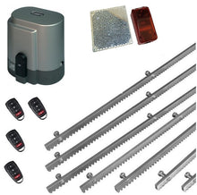 Φόρτωση εικόνας στο εργαλείο προβολής Συλλογής, Σετ μηχανισμού συρόμενης πόρτας RIB K800 με ενσωματωμένο πινακοδέκτη, 4 τηλεχειριστήρια, 7m μεταλλική κρεμαγιέρα και φωτοκύτταρα ασύρματα