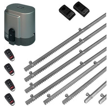 Φόρτωση εικόνας στο εργαλείο προβολής Συλλογής, Σετ μηχανισμού συρόμενης πόρτας RIB K800 με ενσωματωμένο πινακοδέκτη, 4 τηλεχειριστήρια, 8m μεταλλική κρεμαγιέρα και φωτοκύτταρα ενσύρματα