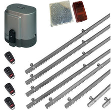 Φόρτωση εικόνας στο εργαλείο προβολής Συλλογής, Σετ μηχανισμού συρόμενης πόρτας RIB K800 με ενσωματωμένο πινακοδέκτη, 4 τηλεχειριστήρια, 8m μεταλλική κρεμαγιέρα και φωτοκύτταρα ασύρματα