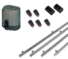 Φόρτωση εικόνας στο εργαλείο προβολής Συλλογής, Σετ μηχανισμού συρόμενης πόρτας RIB K800 με ενσωματωμένο πινακοδέκτη, 5 τηλεχειριστήρια, 4m μεταλλική κρεμαγιέρα και φωτοκύτταρα ενσύρματα