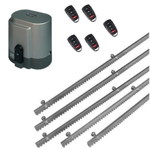 Φόρτωση εικόνας στο εργαλείο προβολής Συλλογής, Σετ μηχανισμού συρόμενης πόρτας RIB K800 με ενσωματωμένο πινακοδέκτη, 5 τηλεχειριστήρια και 5m μεταλλική κρεμαγιέρα