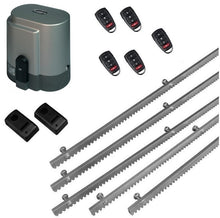 Φόρτωση εικόνας στο εργαλείο προβολής Συλλογής, Σετ μηχανισμού συρόμενης πόρτας RIB K800 με ενσωματωμένο πινακοδέκτη, 5 τηλεχειριστήρια, 5m μεταλλική κρεμαγιέρα και φωτοκύτταρα ενσύρματα