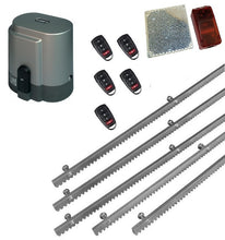 Φόρτωση εικόνας στο εργαλείο προβολής Συλλογής, Σετ μηχανισμού συρόμενης πόρτας RIB K800 με ενσωματωμένο πινακοδέκτη, 5 τηλεχειριστήρια, 5m μεταλλική κρεμαγιέρα και φωτοκύτταρα ασύρματα