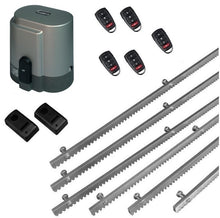 Φόρτωση εικόνας στο εργαλείο προβολής Συλλογής, Σετ μηχανισμού συρόμενης πόρτας RIB K800 με ενσωματωμένο πινακοδέκτη, 5 τηλεχειριστήρια, 6m μεταλλική κρεμαγιέρα και φωτοκύτταρα ενσύρματα