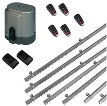 Φόρτωση εικόνας στο εργαλείο προβολής Συλλογής, Σετ μηχανισμού συρόμενης πόρτας RIB K800 με ενσωματωμένο πινακοδέκτη, 5 τηλεχειριστήρια, 7m μεταλλική κρεμαγιέρα και φωτοκύτταρα ενσύρματα