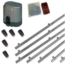 Φόρτωση εικόνας στο εργαλείο προβολής Συλλογής, Σετ μηχανισμού συρόμενης πόρτας RIB K800 με ενσωματωμένο πινακοδέκτη, 5 τηλεχειριστήρια, 7m μεταλλική κρεμαγιέρα και φωτοκύτταρα ασύρματα