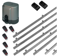 Φόρτωση εικόνας στο εργαλείο προβολής Συλλογής, Σετ μηχανισμού συρόμενης πόρτας RIB K800 με ενσωματωμένο πινακοδέκτη, 5 τηλεχειριστήρια, 8m μεταλλική κρεμαγιέρα και φωτοκύτταρα ενσύρματα