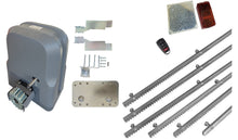 Φόρτωση εικόνας στο εργαλείο προβολής Συλλογής, Σετ μοτέρ συρόμενης πόρτας SLG600 με 1 τηλεχειριστήριο, 6m μεταλλική κρεμαγιέρα και φωτοκύτταρα ασύρματα