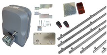 Φόρτωση εικόνας στο εργαλείο προβολής Συλλογής, Σετ μοτέρ συρόμενης πόρτας SLG600 με 2 τηλεχειριστήρια, 7m μεταλλική κρεμαγιέρα και φωτοκύτταρα ασύρματα