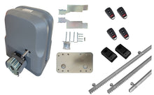 Φόρτωση εικόνας στο εργαλείο προβολής Συλλογής, Σετ μοτέρ συρόμενης πόρτας SLG600 με 4 τηλεχειριστήρια, 3m μεταλλική κρεμαγιέρα και φωτοκύτταρα ενσύρματα