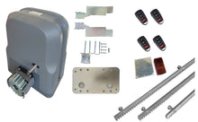 Φόρτωση εικόνας στο εργαλείο προβολής Συλλογής, Σετ μοτέρ συρόμενης πόρτας SLG600 με 4 τηλεχειριστήρια, 3m μεταλλική κρεμαγιέρα και φωτοκύτταρα ασύρματα