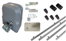 Φόρτωση εικόνας στο εργαλείο προβολής Συλλογής, Σετ μοτέρ συρόμενης πόρτας SLG600 με 4 τηλεχειριστήρια, 4m μεταλλική κρεμαγιέρα και φωτοκύτταρα ενσύρματα