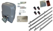 Φόρτωση εικόνας στο εργαλείο προβολής Συλλογής, Σετ μοτέρ συρόμενης πόρτας SLG600 με 4 τηλεχειριστήρια, 5m μεταλλική κρεμαγιέρα και φωτοκύτταρα ασύρματα