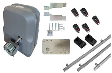 Φόρτωση εικόνας στο εργαλείο προβολής Συλλογής, Σετ μοτέρ συρόμενης πόρτας SLG600 με 5 τηλεχειριστήρια, 3m μεταλλική κρεμαγιέρα και φωτοκύτταρα ενσύρματα