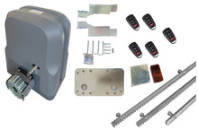 Φόρτωση εικόνας στο εργαλείο προβολής Συλλογής, Σετ μοτέρ συρόμενης πόρτας SLG600 με 5 τηλεχειριστήρια, 3m μεταλλική κρεμαγιέρα και φωτοκύτταρα ασύρματα