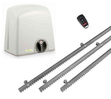 Φόρτωση εικόνας στο εργαλείο προβολής Συλλογής, Σετ για συρόμενη γκαραζόπορτα με μοτέρ PROTECO Strike-5 για έως 500 κιλά αυλόπορτα, ενσωματωμένο πινακοδέκτη S5060T, 3 μέτρα μεταλλική κρεμαγιέρα και 1 τηλεχειριστήριο PSD-36T.