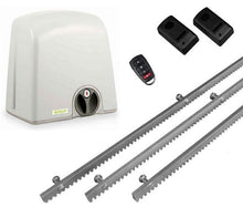 Φόρτωση εικόνας στο εργαλείο προβολής Συλλογής, Σετ μηχανισμού συρόμενης πόρτας PROTECO Strike-5 με πινακοδέκτη, 1 τηλεχειριστήριο, 3m μεταλλική κρεμαγιέρα και φωτοκύτταρα ενσύρματα
