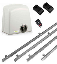 Φόρτωση εικόνας στο εργαλείο προβολής Συλλογής, Σετ μηχανισμού συρόμενης πόρτας PROTECO Strike-5 με πινακοδέκτη, 1 τηλεχειριστήριο, 4m μεταλλική κρεμαγιέρα και φωτοκύτταρα ενσύρματα