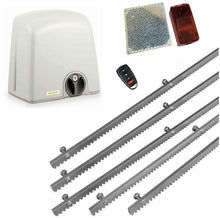 Φόρτωση εικόνας στο εργαλείο προβολής Συλλογής, Σετ μηχανισμού συρόμενης πόρτας PROTECO Strike-5 με πινακοδέκτη, 1 τηλεχειριστήριο, 5m μεταλλική κρεμαγιέρα και φωτοκύτταρα ασύρματα