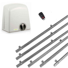 Φόρτωση εικόνας στο εργαλείο προβολής Συλλογής, Σετ μηχανισμού συρόμενης πόρτας PROTECO Strike-5 με πινακοδέκτη, 1 τηλεχειριστήριο και 6m μεταλλική κρεμαγιέρα