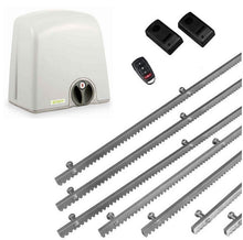 Φόρτωση εικόνας στο εργαλείο προβολής Συλλογής, Σετ μηχανισμού συρόμενης πόρτας PROTECO Strike-5 με πινακοδέκτη, 1 τηλεχειριστήριο, 7m μεταλλική κρεμαγιέρα και φωτοκύτταρα ενσύρματα