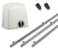Φόρτωση εικόνας στο εργαλείο προβολής Συλλογής, Σετ μηχανισμού συρόμενης πόρτας PROTECO Strike-5 με πινακοδέκτη, 2 τηλεχειριστήρια και 3m μεταλλική κρεμαγιέρα