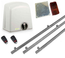 Φόρτωση εικόνας στο εργαλείο προβολής Συλλογής, Σετ μηχανισμού συρόμενης πόρτας PROTECO Strike-5 με πινακοδέκτη, 2 τηλεχειριστήρια, 3m μεταλλική κρεμαγιέρα και φωτοκύτταρα ασύρματα