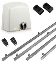 Φόρτωση εικόνας στο εργαλείο προβολής Συλλογής, Σετ μηχανισμού συρόμενης πόρτας PROTECO Strike-5 με πινακοδέκτη, 2 τηλεχειριστήρια, 4m μεταλλική κρεμαγιέρα και φωτοκύτταρα ενσύρματα