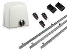 Φόρτωση εικόνας στο εργαλείο προβολής Συλλογής, Σετ μηχανισμού συρόμενης πόρτας PROTECO Strike-5 με πινακοδέκτη, 3 τηλεχειριστήρια, 3m μεταλλική κρεμαγιέρα και φωτοκύτταρα ενσύρματα