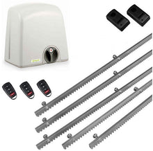 Φόρτωση εικόνας στο εργαλείο προβολής Συλλογής, Σετ μηχανισμού συρόμενης πόρτας PROTECO Strike-5 με πινακοδέκτη, 3 τηλεχειριστήρια, 5m μεταλλική κρεμαγιέρα και φωτοκύτταρα ενσύρματα