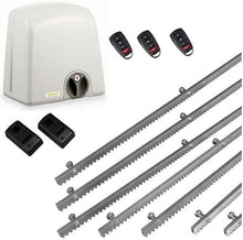 Φόρτωση εικόνας στο εργαλείο προβολής Συλλογής, Σετ μηχανισμού συρόμενης πόρτας PROTECO Strike-5 με πινακοδέκτη, 3 τηλεχειριστήρια, 7m μεταλλική κρεμαγιέρα και φωτοκύτταρα ενσύρματα