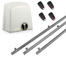 Φόρτωση εικόνας στο εργαλείο προβολής Συλλογής, Σετ μηχανισμού συρόμενης πόρτας PROTECO Strike-5 με πινακοδέκτη, 4 τηλεχειριστήρια και 3m μεταλλική κρεμαγιέρα