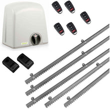 Φόρτωση εικόνας στο εργαλείο προβολής Συλλογής, Σετ μηχανισμού συρόμενης πόρτας PROTECO Strike-5 με πινακοδέκτη, 5 τηλεχειριστήρια, 5m μεταλλική κρεμαγιέρα και φωτοκύτταρα ενσύρματα