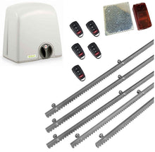 Φόρτωση εικόνας στο εργαλείο προβολής Συλλογής, Σετ μηχανισμού συρόμενης πόρτας PROTECO Strike-5 με πινακοδέκτη, 5 τηλεχειριστήρια, 5m μεταλλική κρεμαγιέρα και φωτοκύτταρα ασύρματα