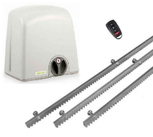 Φόρτωση εικόνας στο εργαλείο προβολής Συλλογής, Σετ για συρόμενη γκαραζόπορτα με μοτέρ PROTECO Strike-8 για έως 800 κιλά αυλόπορτα, ενσωματωμένο πινακοδέκτη S5060T, 3 μέτρα μεταλλική κρεμαγιέρα και 1 τηλεχειριστήριο PSD-36T.