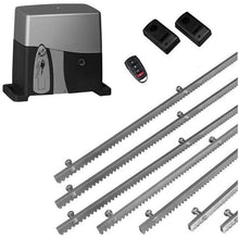 Φόρτωση εικόνας στο εργαλείο προβολής Συλλογής, Σετ μηχανισμού συρόμενης πόρτας VDS SL1000-OIL με ενσωματωμένο πινακοδέκτη, 1 τηλεχειριστήριο, 7m μεταλλική κρεμαγιέρα και φωτοκύτταρα ενσύρματα