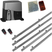 Φόρτωση εικόνας στο εργαλείο προβολής Συλλογής, Σετ μηχανισμού συρόμενης πόρτας VDS SL1000-OIL με ενσωματωμένο πινακοδέκτη, 2 τηλεχειριστήρια, 5m μεταλλική κρεμαγιέρα και φωτοκύτταρα ασύρματα